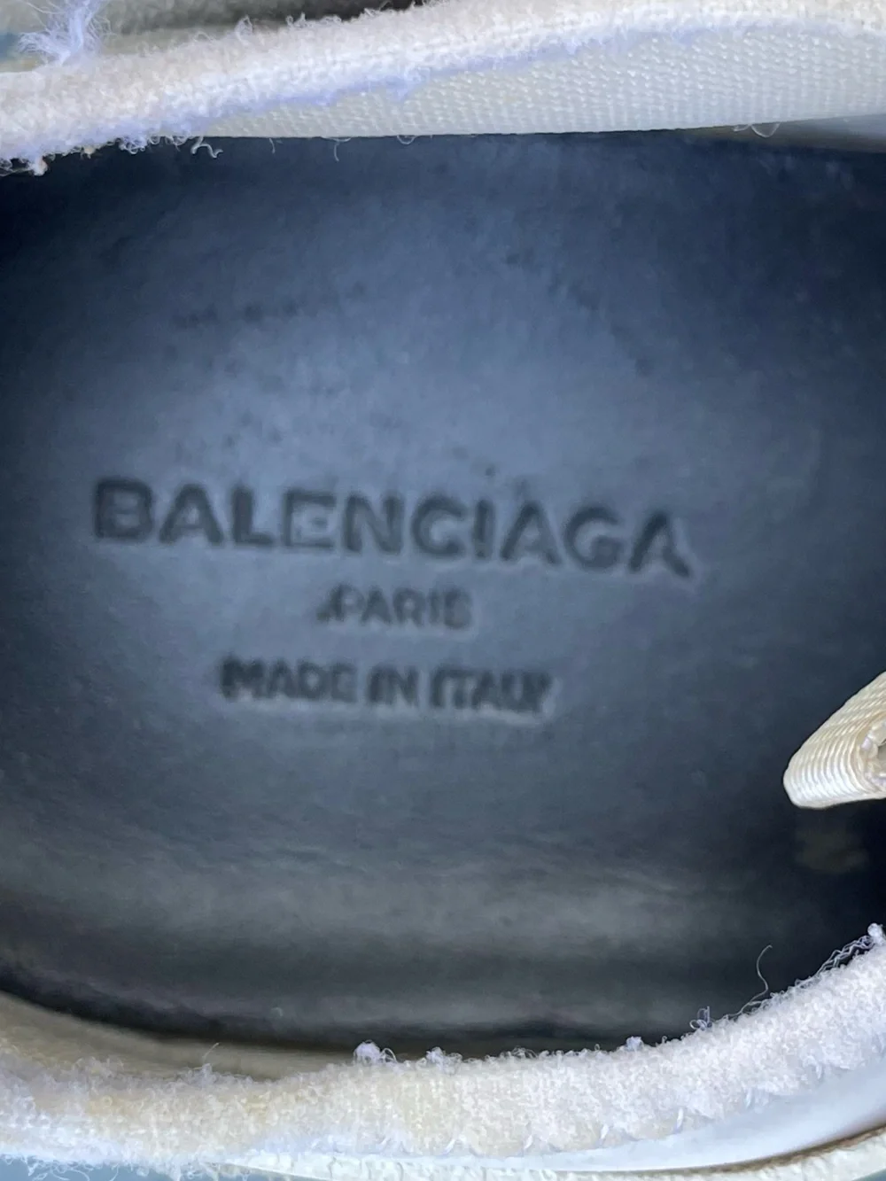 Balenciaga “Race Runner”Black and Cream Knit-Accent Lace-Up Sneakers size 37